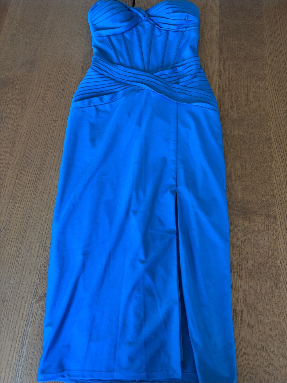Strapless Sweetheart Bodycon Dress in Cobalt Blue